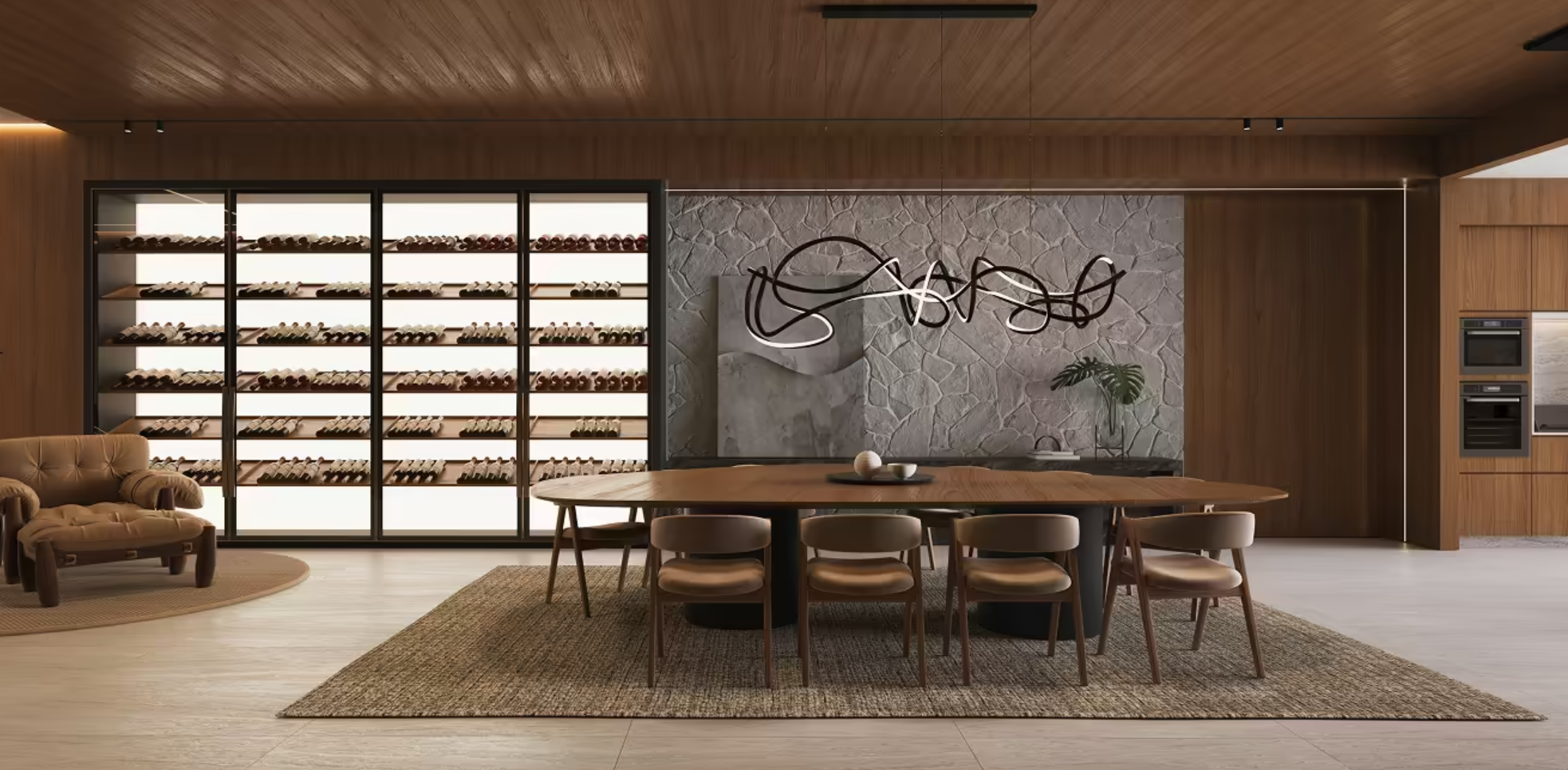 Sala de jantar e adega