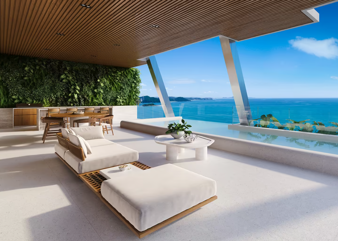 Terraço frente mar